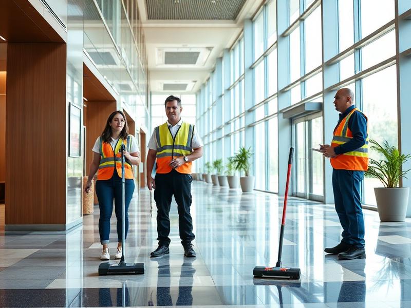 Equipe de limpeza, vigilância e manutenção predial